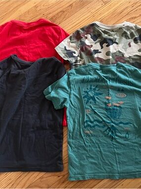 Assorted Kids Shirt Bundle - Red, Black, Camo & Teal